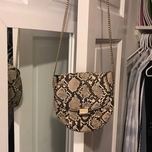 Mango Snakeskin Crossbody Bag